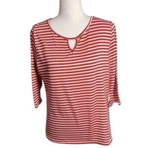 Red Striped Women's Top